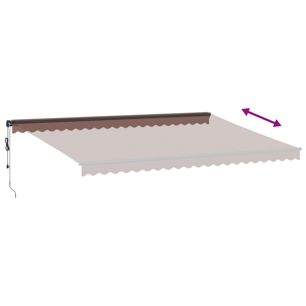 Tenda da Sole Retrattile Automatica Marrone 500x350 cm