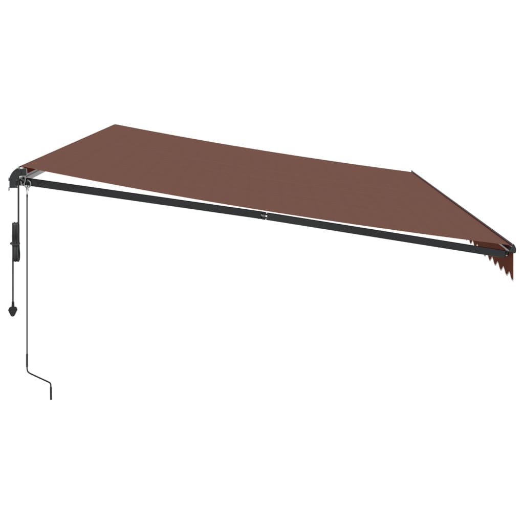 Tenda retrattile Marrone 600 × 350 cm Poliestere