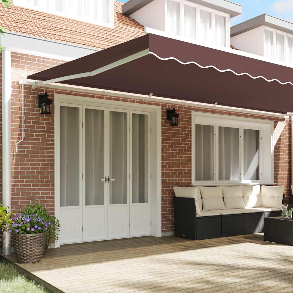 Tenda Retrattile Manuale 600x300 cm Marrone