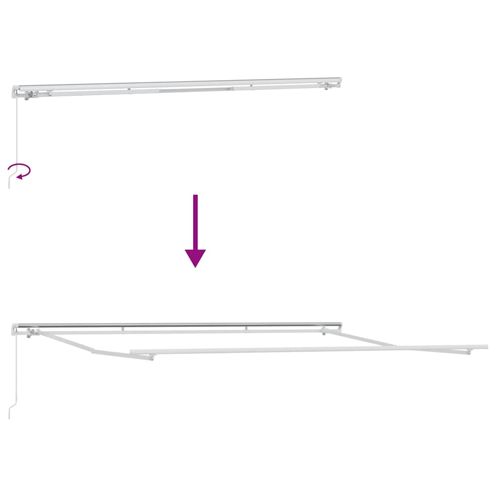 Tenda Sole Retrattile Manuale 500x300 cm Marrone