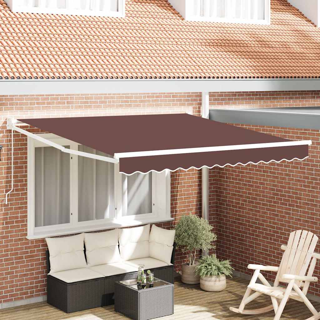 Tenda Sole Retrattile Manuale 300x250 cm Marrone