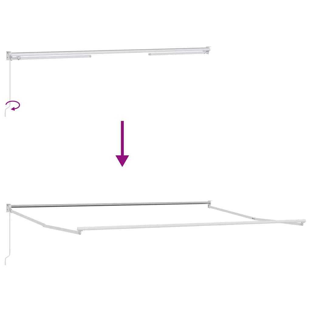 Tenda Sole Retrattile Manuale 400x300 cm Marrone