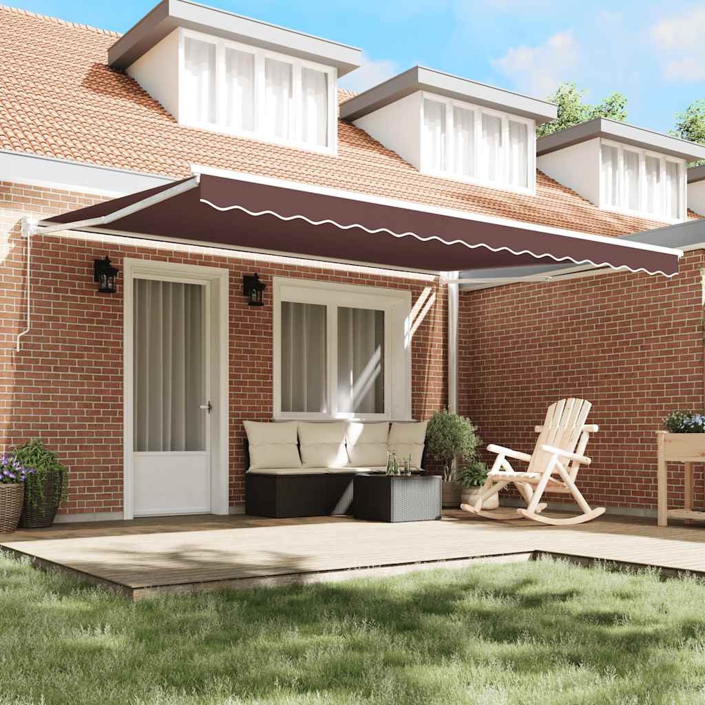 Tenda Sole Retrattile Manuale 450x300 cm Marrone