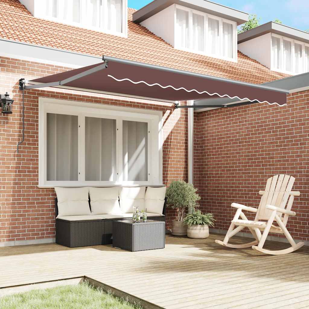 Tenda Sole Retrattile Manuale 300x250 cm Marrone