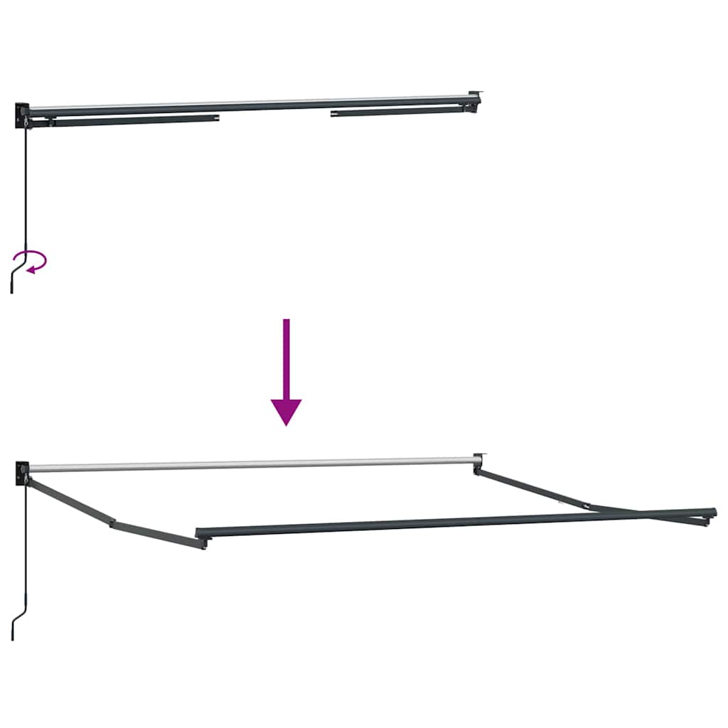 Tenda Sole Retrattile Manuale 300x250 cm Marrone