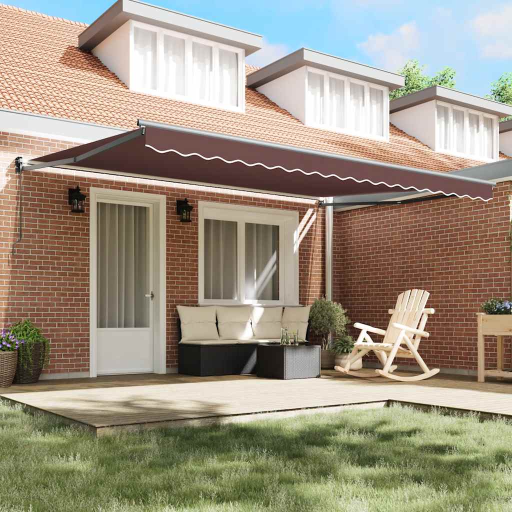 Tenda Sole Retrattile Manuale 450x300 cm Marrone
