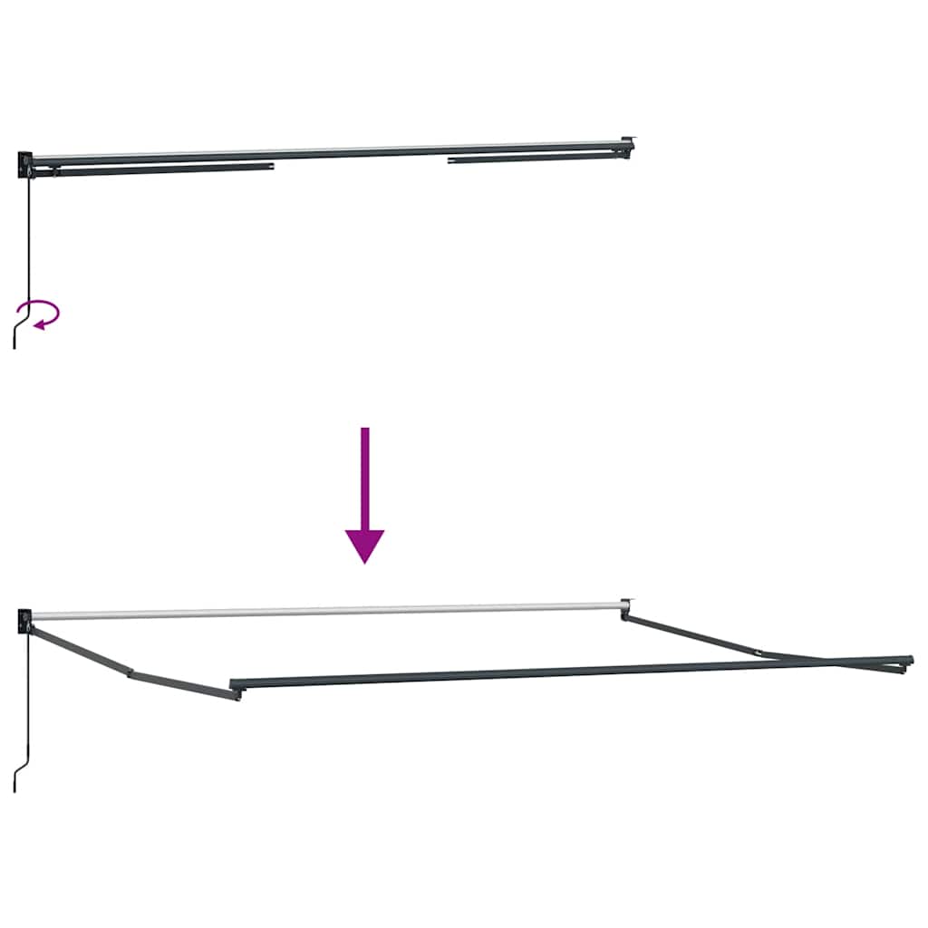Tenda Sole Retrattile Manuale 450x300 cm Marrone