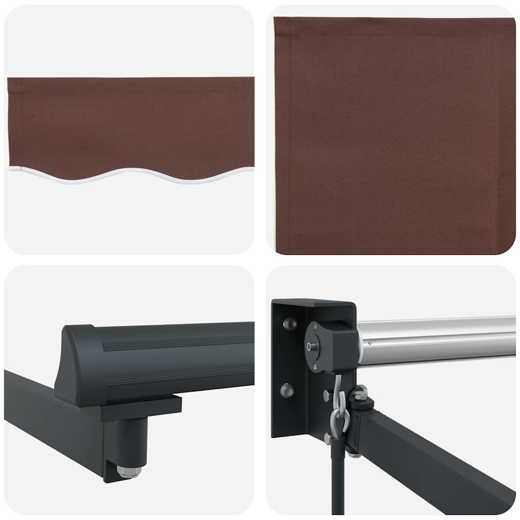 Tenda Sole Retrattile Manuale 450x300 cm Marrone