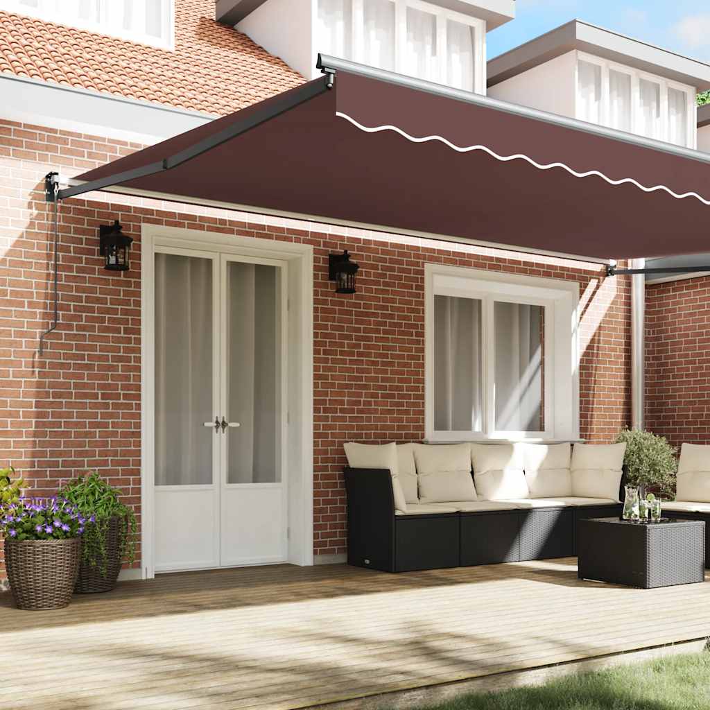 Tenda Sole Retrattile Manuale 500x300 cm Marrone