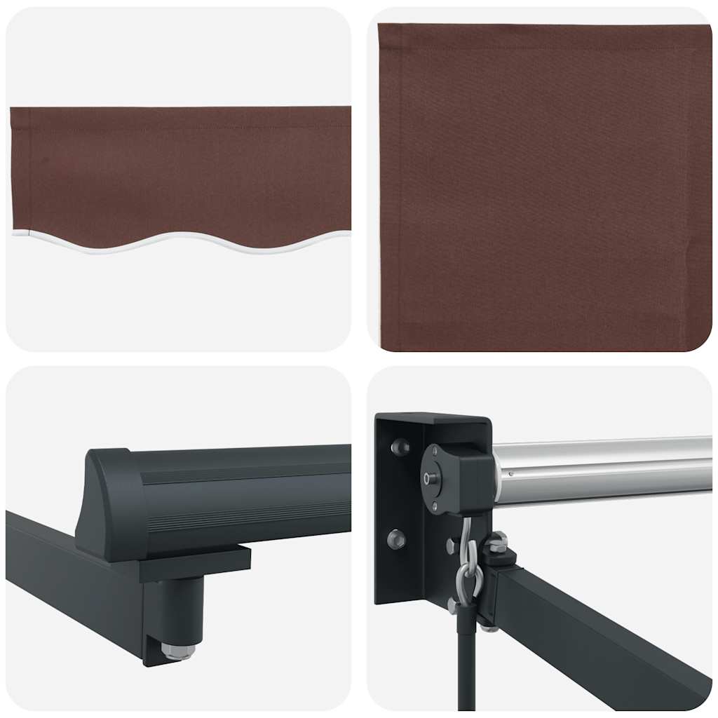 Tenda Sole Retrattile Manuale 500x300 cm Marrone