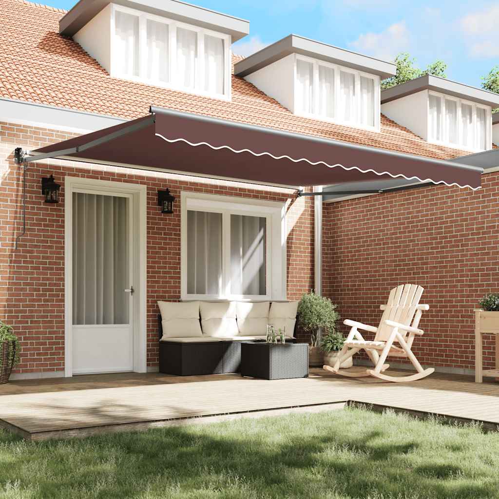 Tenda retrattile Giallo con Cornice Bianca 4 × 3 m