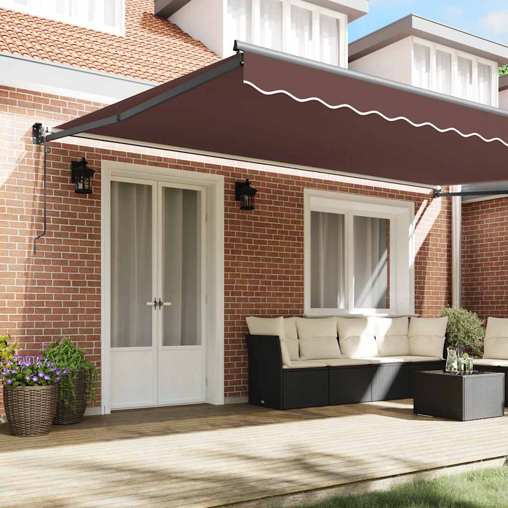 Tenda retrattile Giallo con Cornice Bianca 5 x 3 m