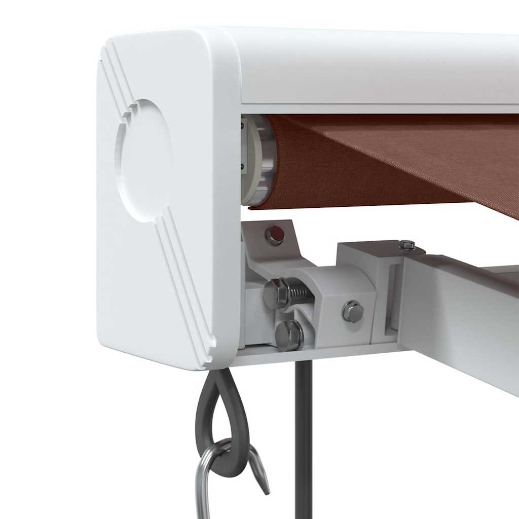 Tenda retrattile Marrone 350 x 250 cm Tessuto e Metallo