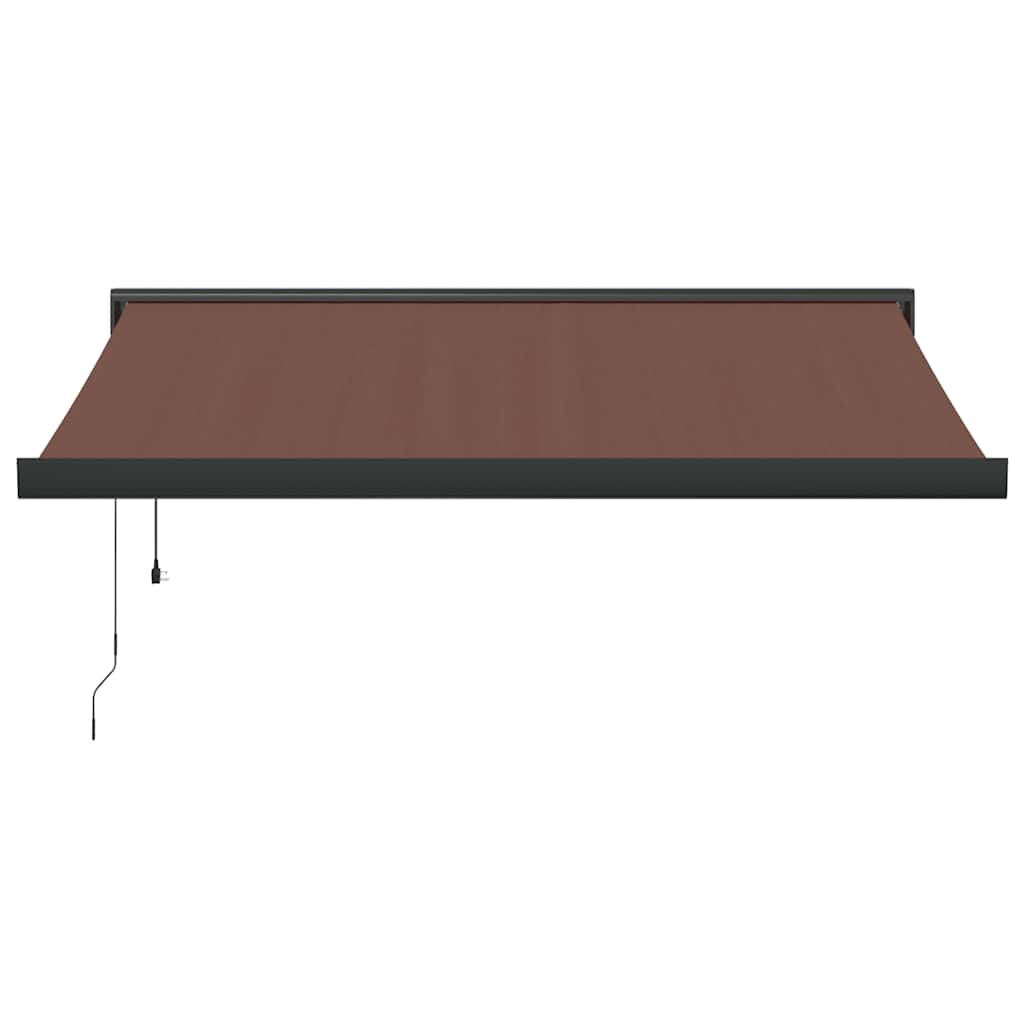 Tenda retrattile Marrone con Cornice Antracite 350 x 250 cm