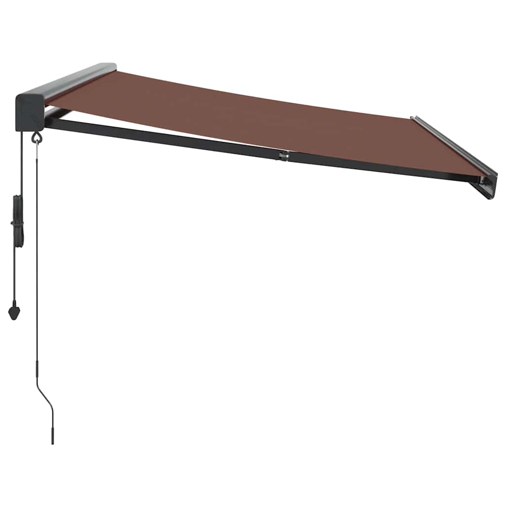 Tenda retrattile Marrone con Cornice Antracite 350 x 250 cm