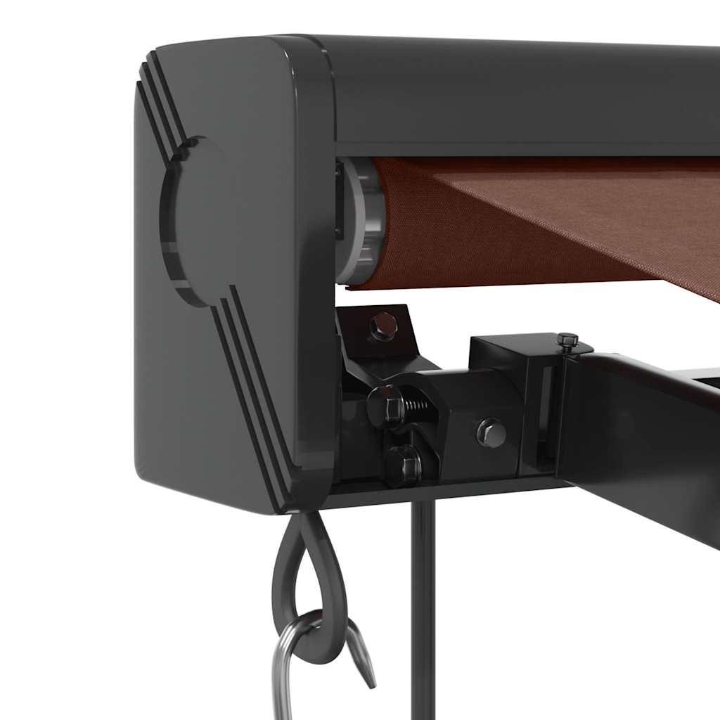 Tenda retrattile Marrone con Cornice Antracite 350 x 250 cm
