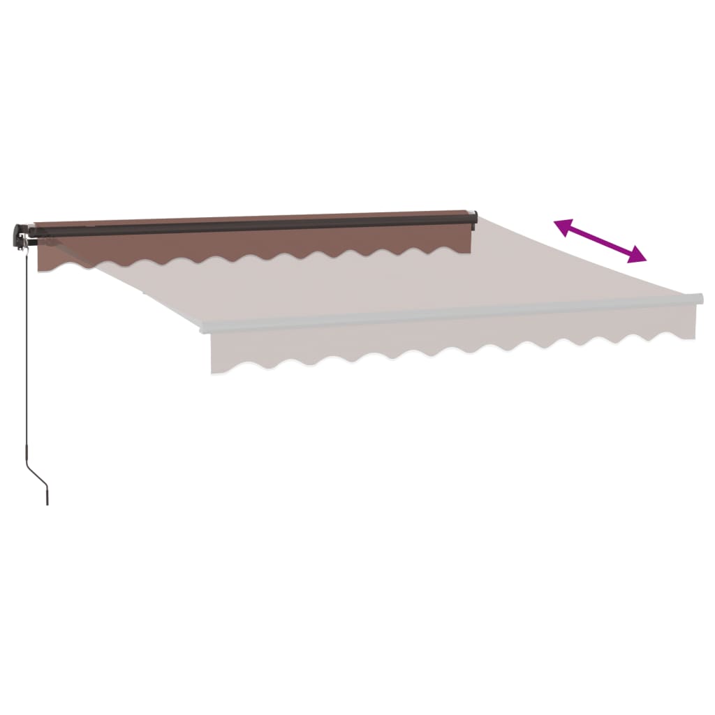 Tenda Sole Retrattile Manuale 300x250 cm Marrone