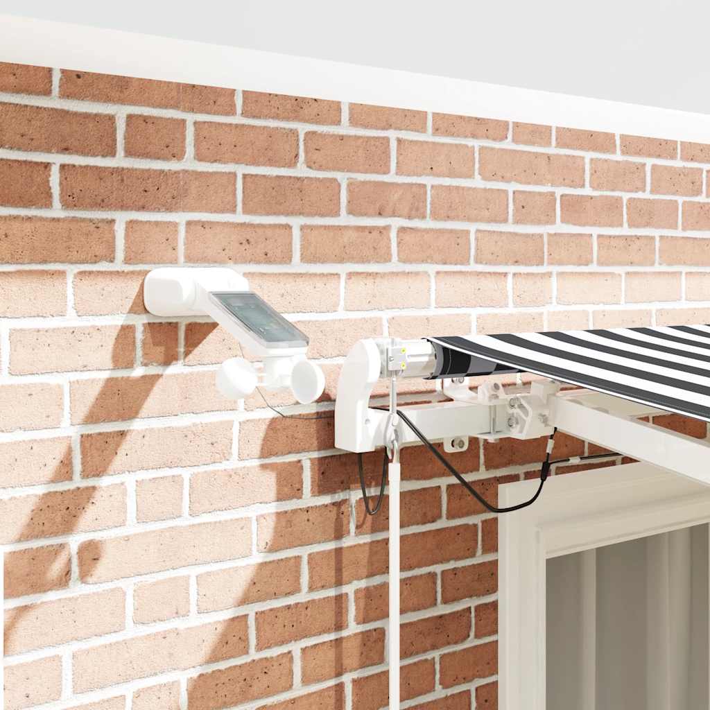 Tenda Retrattile Automatica LED Antracite e Bianco 300x250 cm