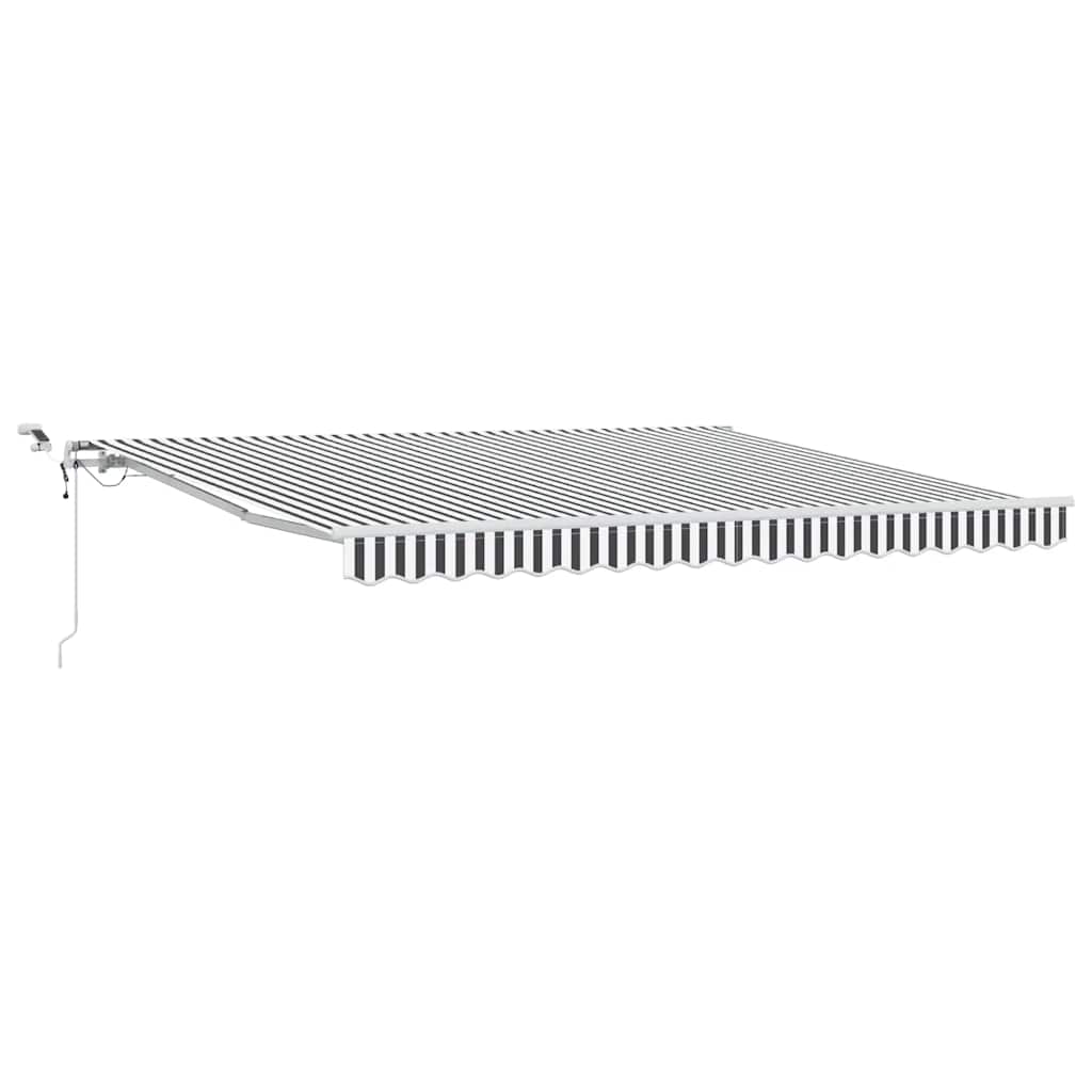 Tenda Retrattile Automatica LED Antracite e Bianco 400x300 cm