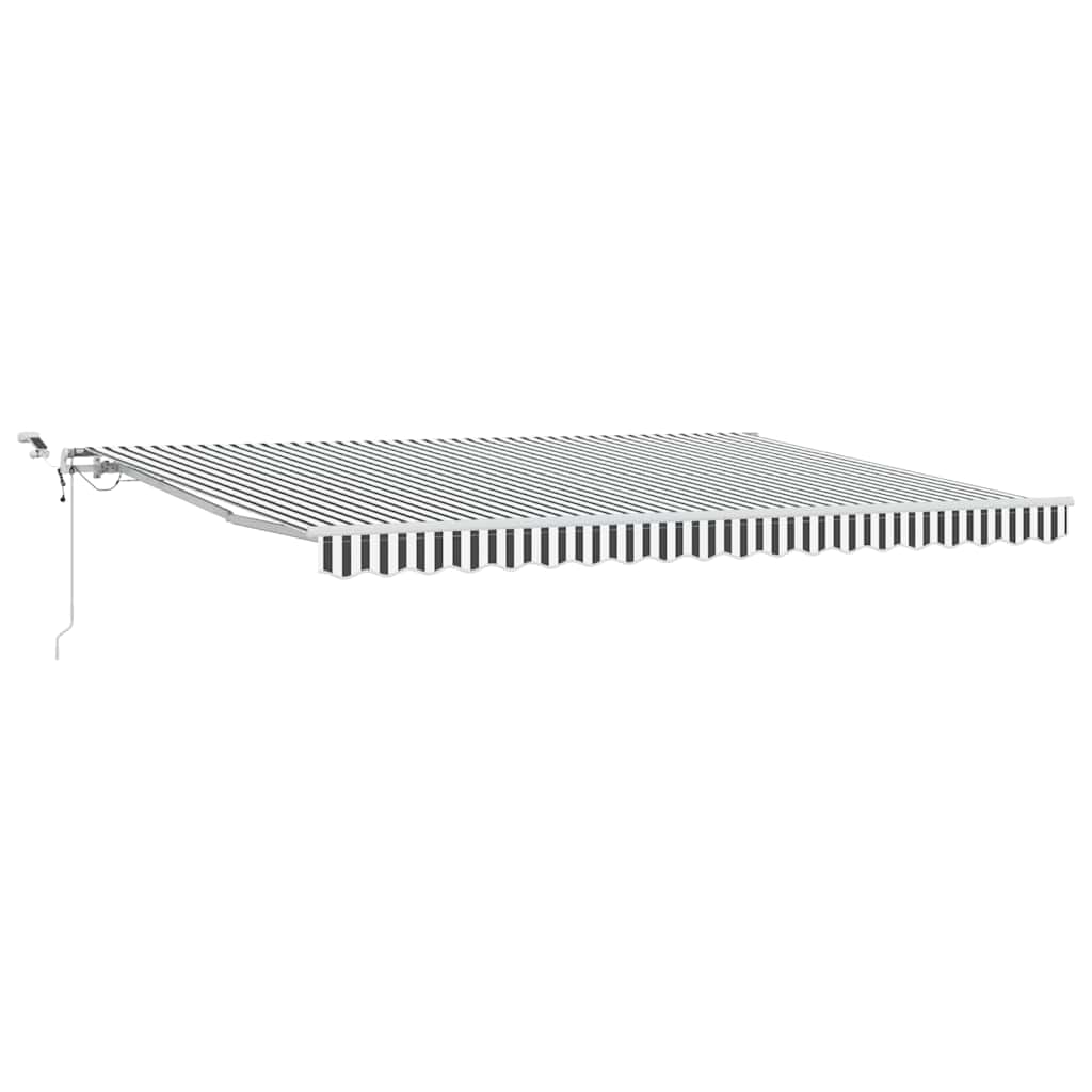Tenda Retrattile Automatica LED Antracite e Bianco 450x300 cm