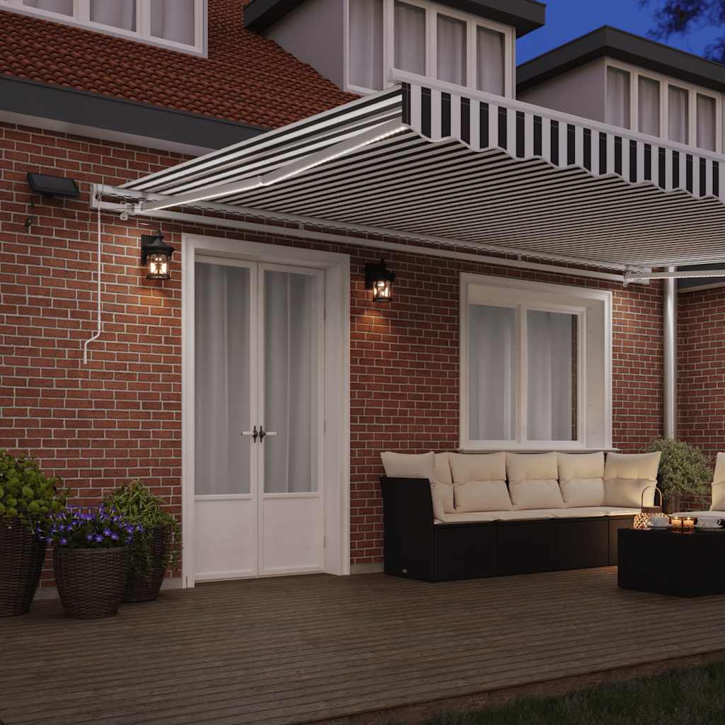 Tenda retrattile Antracite e Bianco 500 x 300 m