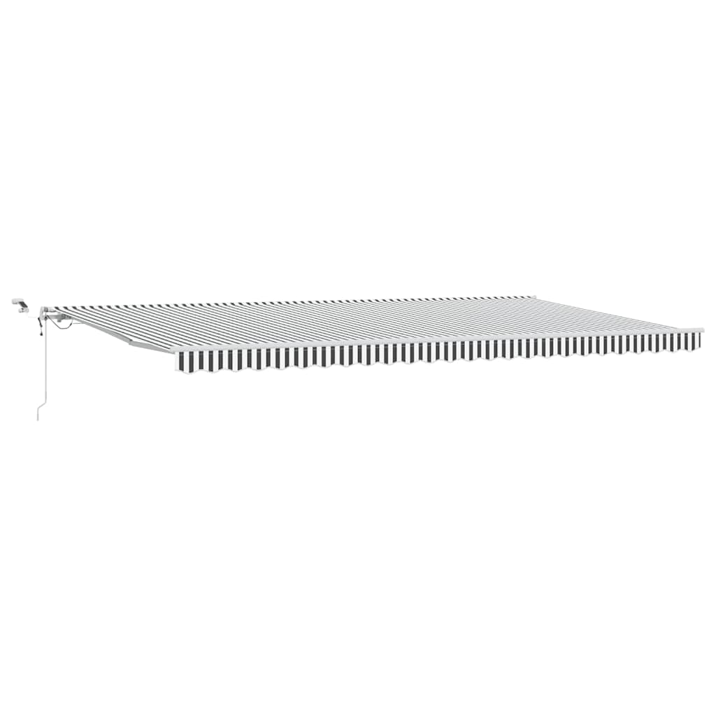 Tenda Retrattile Automatica LED Antracite e Bianco 600x300 cm