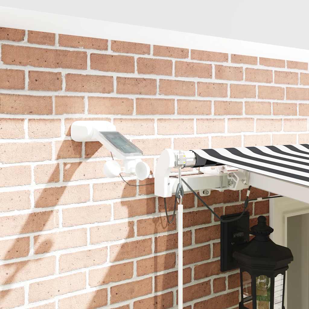 Tenda Retrattile Automatica LED Antracite e Bianco 600x300 cm