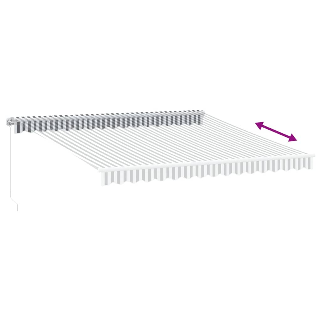 Tenda retrattile Antracite e Bianco 400 × 350 cm