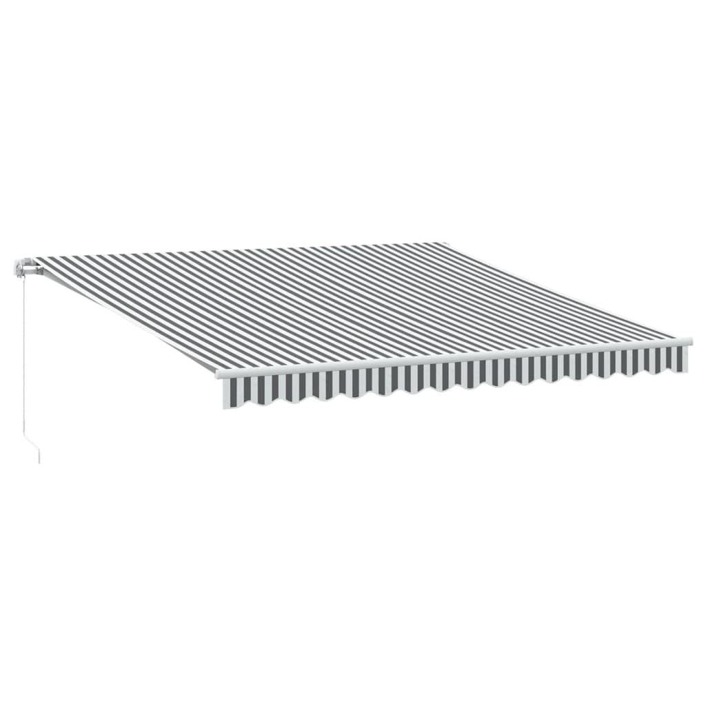 Tenda retrattile Antracite e Bianco 400 × 350 cm