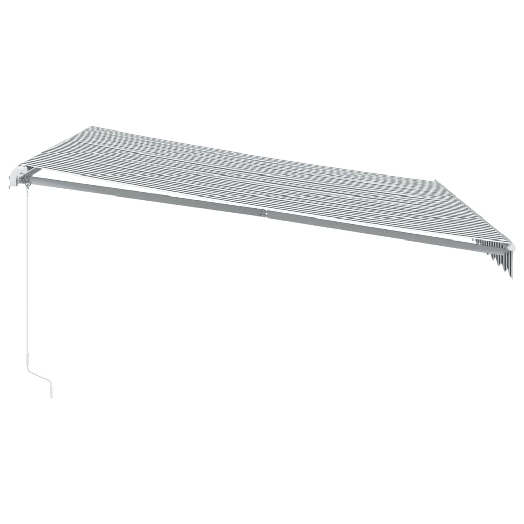 Tenda retrattile Antracite e Bianco 400 × 350 cm