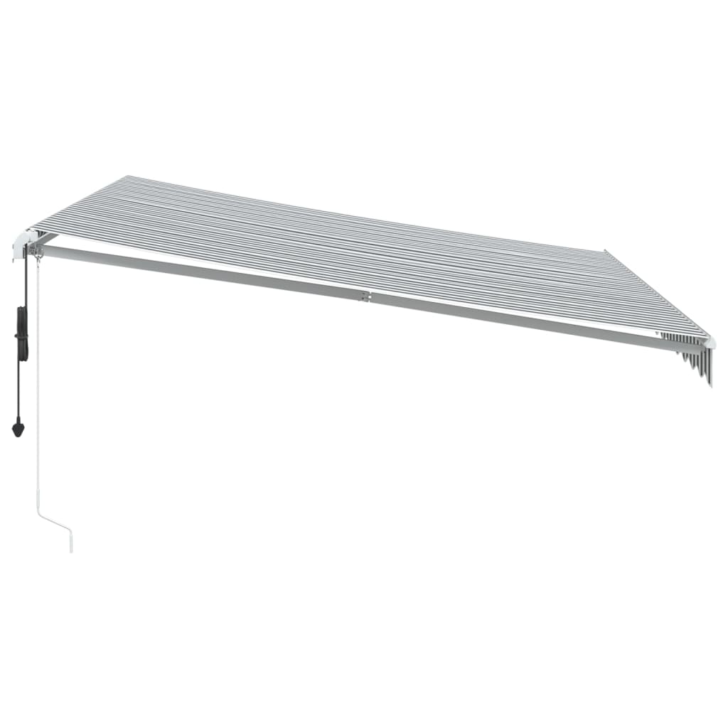 Tenda Sole Retrattile Automatica 400x350 cm Antracite e Bianco