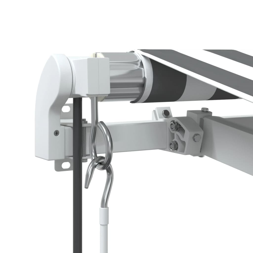 Tenda Sole Retrattile Automatica 400x350 cm Antracite e Bianco