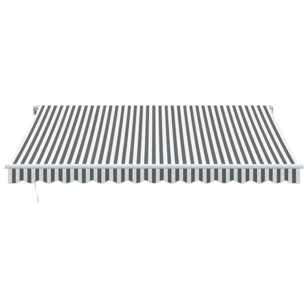 Tenda Retrattile Automatica LED Antracite e Bianco 400x350 cm