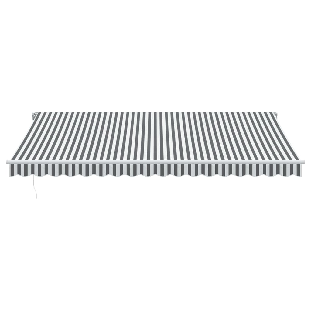 Tenda retrattile Antracite e Bianco 450 × 350 cm