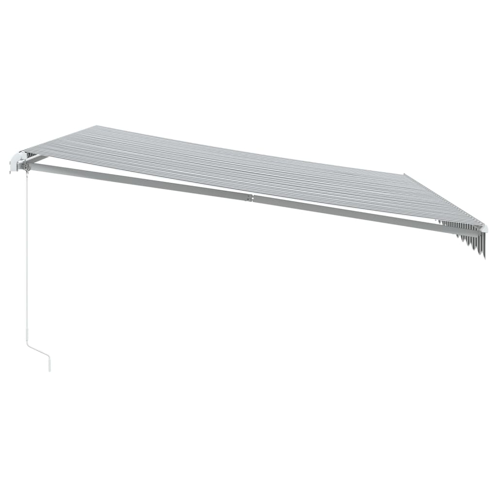 Tenda retrattile Antracite e Bianco 450 × 350 cm