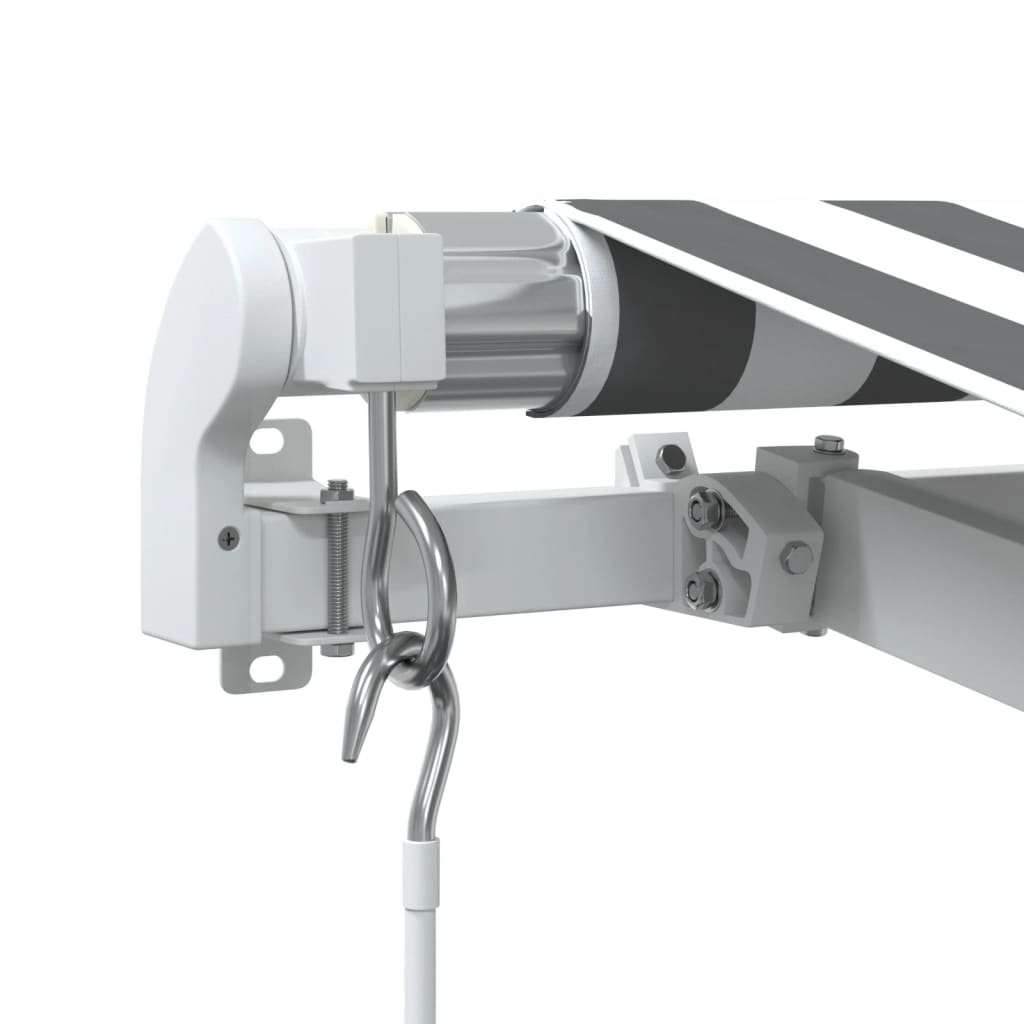 Tenda retrattile Antracite e Bianco 450 × 350 cm