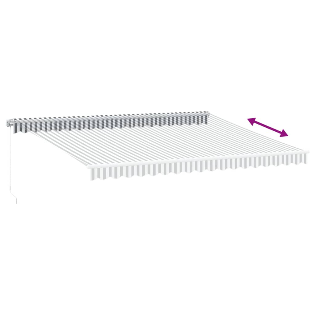 Tenda retrattile Antracite e Bianco 450 × 350 cm