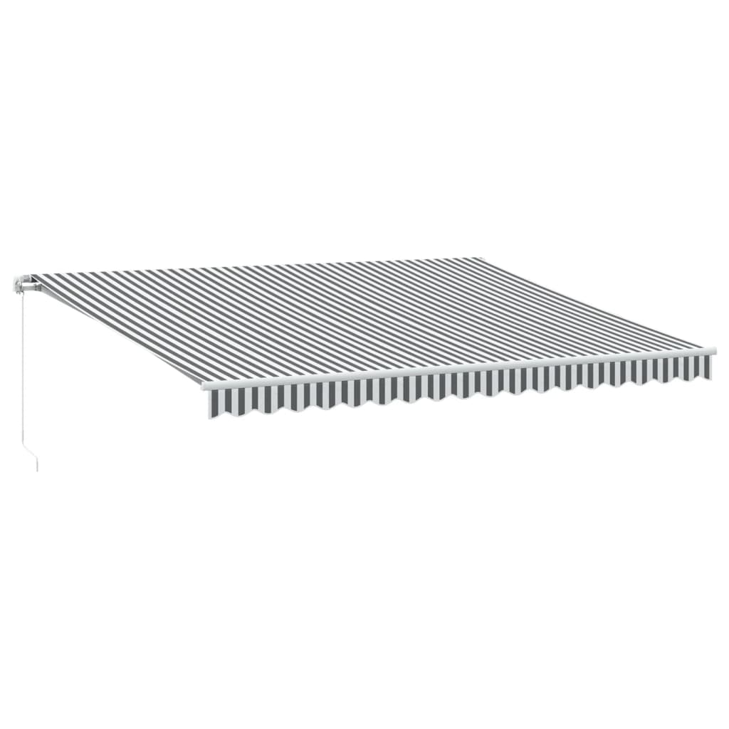 Tenda retrattile Antracite e Bianco 450 × 350 cm