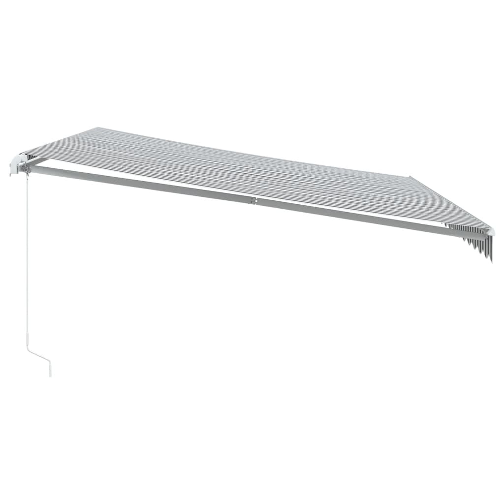 Tenda retrattile Antracite e Bianco 450 × 350 cm