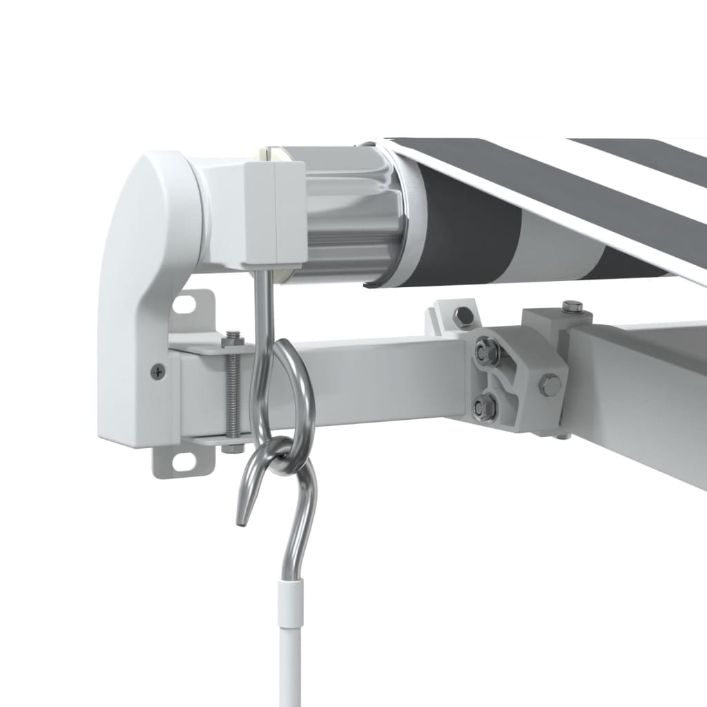 Tenda retrattile Antracite e Bianco 450 × 350 cm