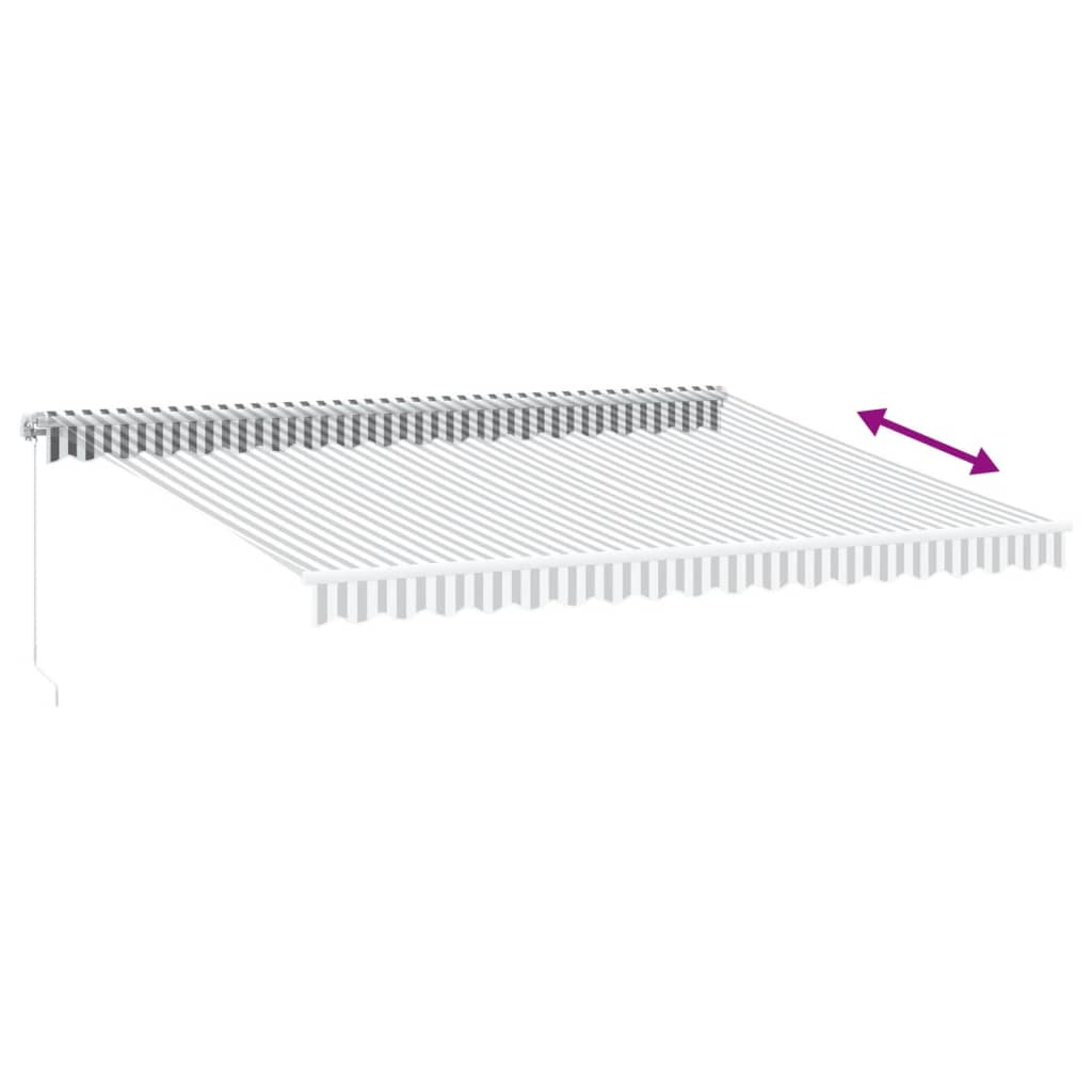 Tenda retrattile Antracite e Bianco 450 × 350 cm