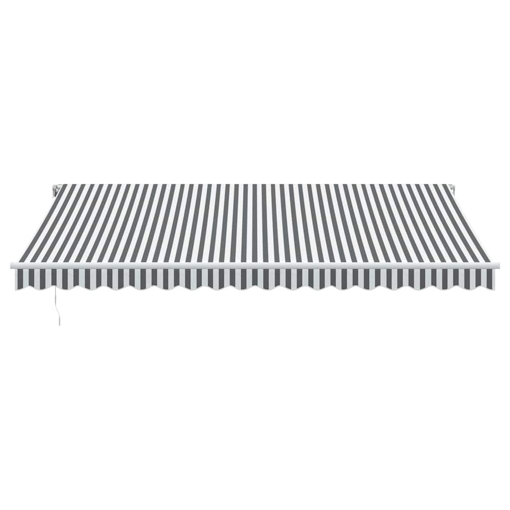 Tenda Sole Retrattile Automatica 450x350 cm Antracite e Bianco