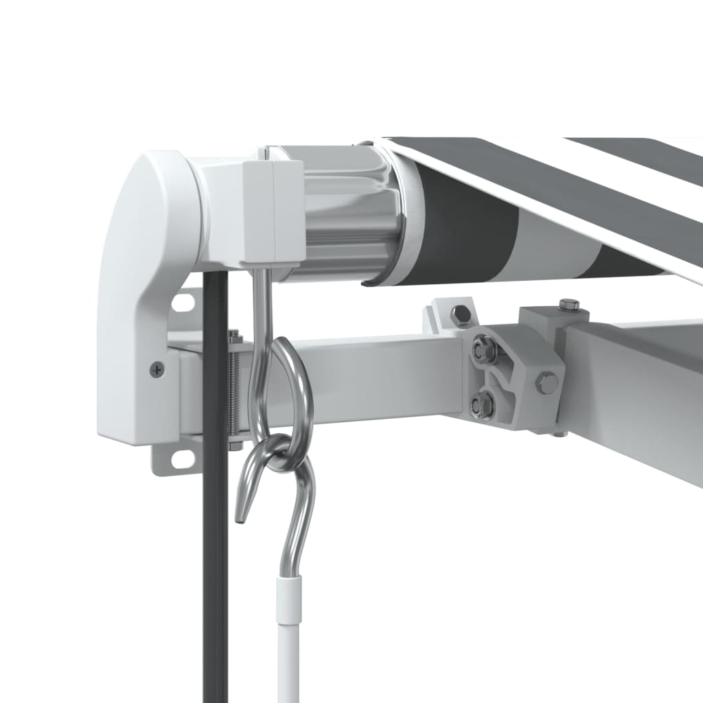 Tenda Sole Retrattile Automatica 450x350 cm Antracite e Bianco