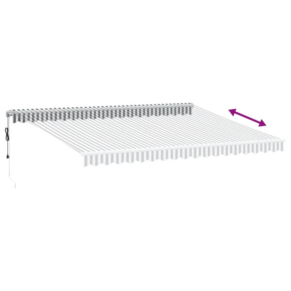 Tenda Sole Retrattile Automatica 450x350 cm Antracite e Bianco