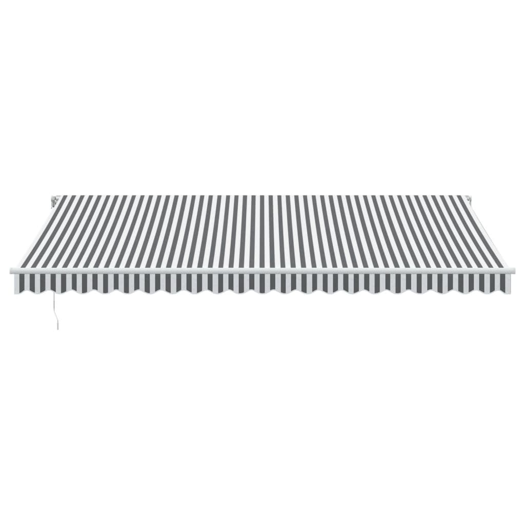 Tenda retrattile Antracite e Bianco 500 × 350 cm