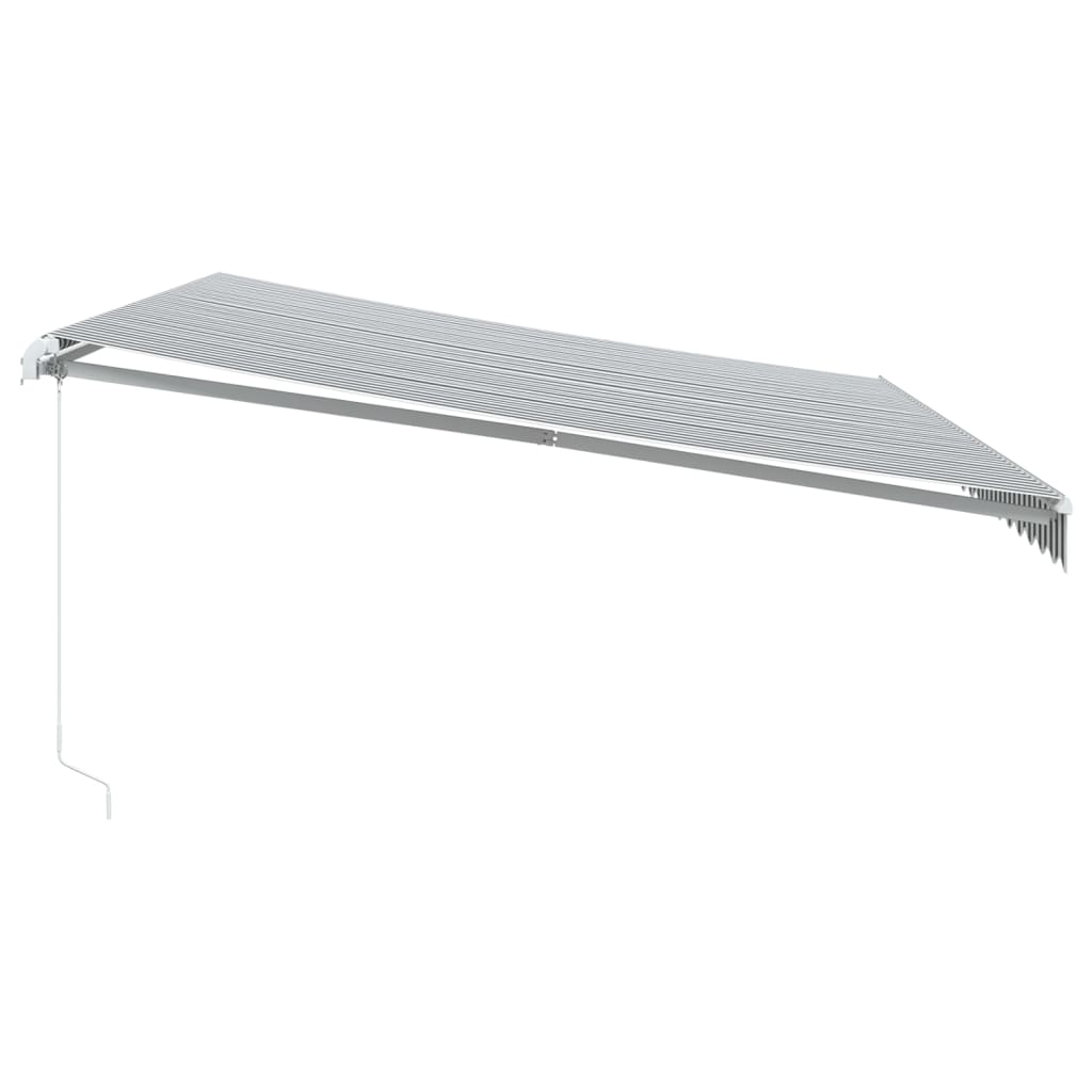 Tenda retrattile Antracite e Bianco 500 × 350 cm