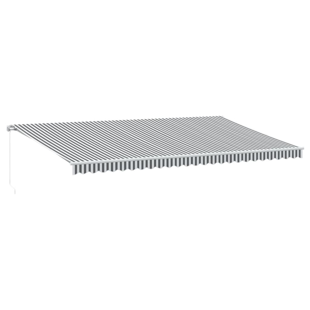Tenda retrattile Antracite e Bianco 600 × 350 cm