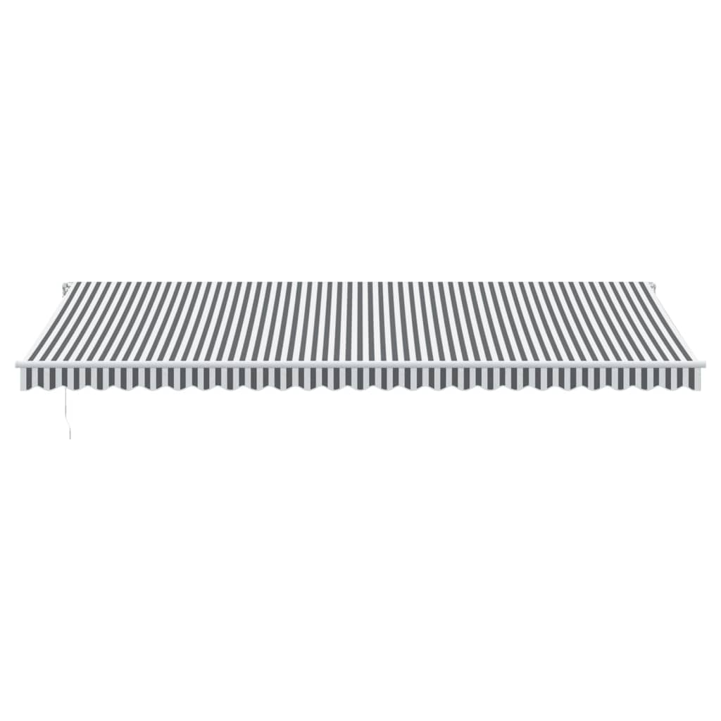 Tenda retrattile Antracite e Bianco 600 × 350 cm