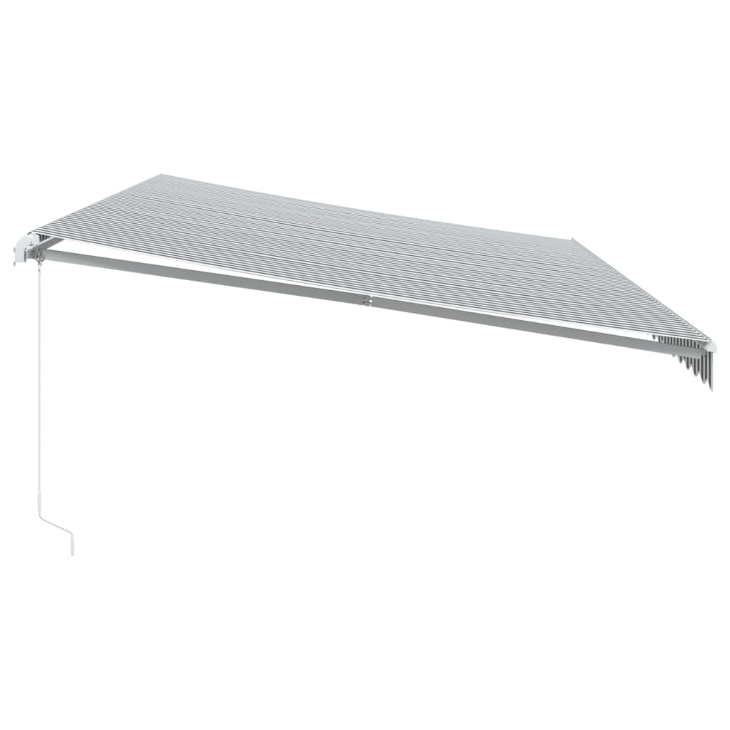 Tenda retrattile Antracite e Bianco 600 × 350 cm
