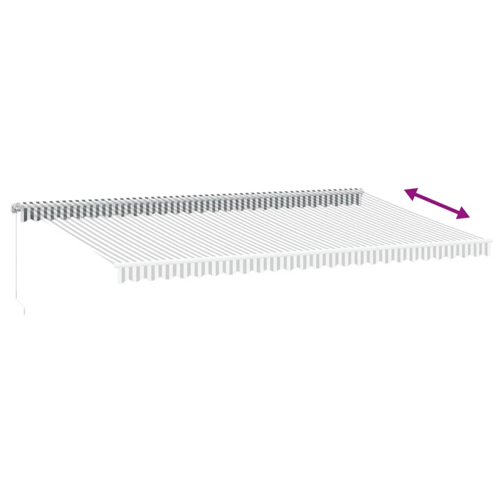 Tenda retrattile Antracite e Bianco 600 × 350 cm